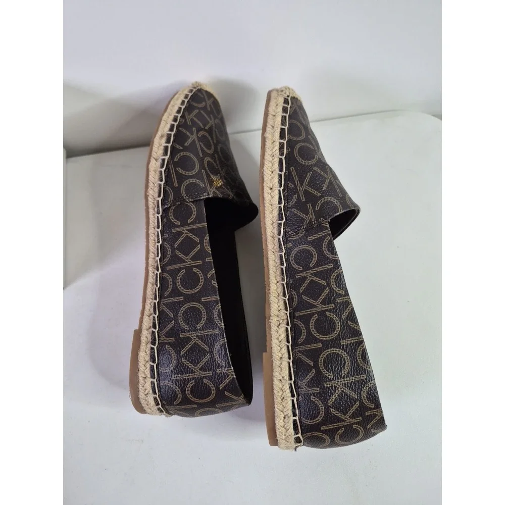 CALVIN KLEIN Women's Vez CK Monogram Espadrilles Size‎ 8.5 M